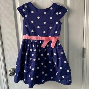 Carters Navy Polka-Dot Dress (Multilayer)